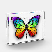 Monarch van regenboogvlinders fotoblokken (Links)