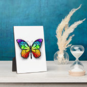 Monarch van regenboogvlinders fotoplaat (Zijkant)