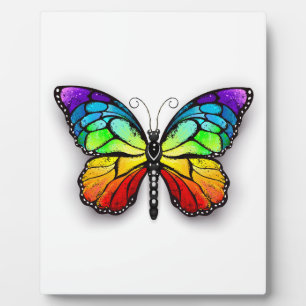 Monarch van regenboogvlinders fotoplaat