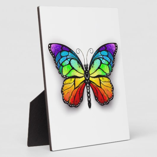 Monarch van regenboogvlinders fotoplaat (Zijkant)