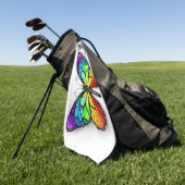 Monarch van regenboogvlinders golfhanddoek (Groen)