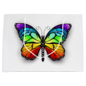 Monarch van regenboogvlinders groot cadeauzakje (Voorkant)