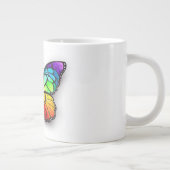 Monarch van regenboogvlinders grote koffiekop (Rechts)