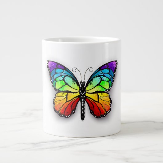 Monarch van regenboogvlinders grote koffiekop (Voorkant)