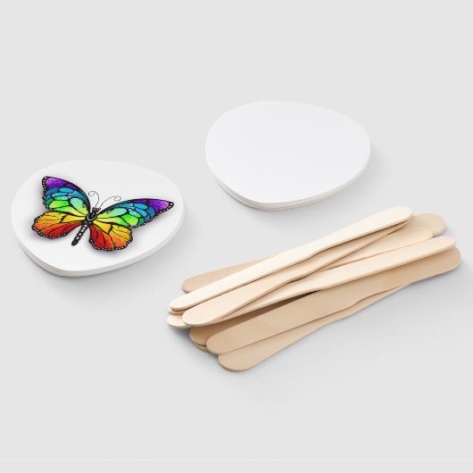 Monarch van regenboogvlinders handwaaier (Niet-gemonteerd)