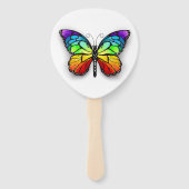 Monarch van regenboogvlinders handwaaier (Voorkant)