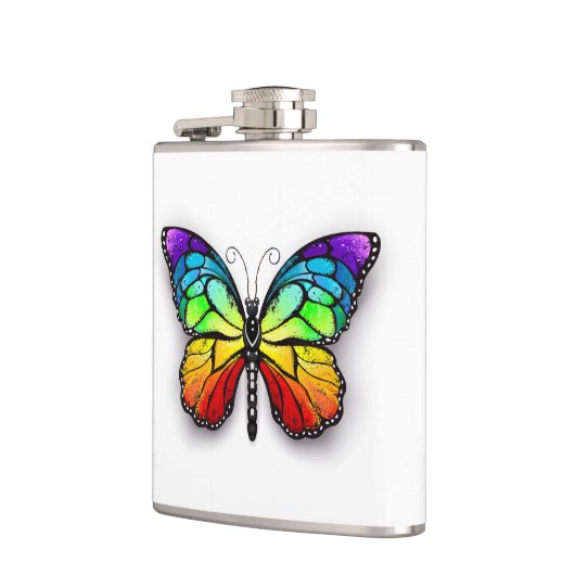 Monarch van regenboogvlinders heupfles (Links)