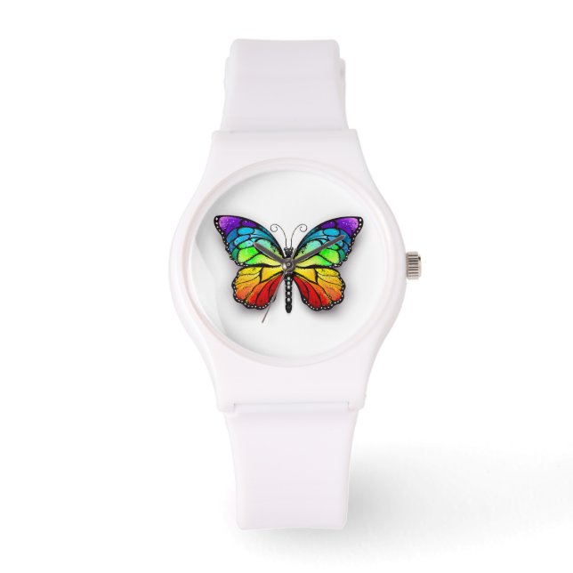 Monarch van regenboogvlinders horloge (Voorkant)