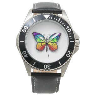 Monarch van regenboogvlinders horloge