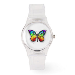 Monarch van regenboogvlinders horloge