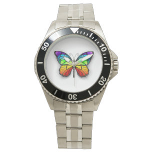 Monarch van regenboogvlinders horloge