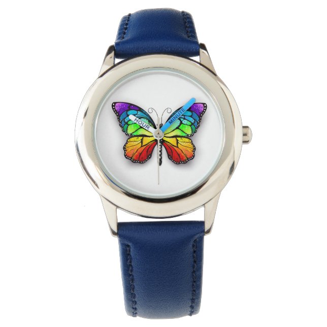 Monarch van regenboogvlinders horloge (Voorkant)