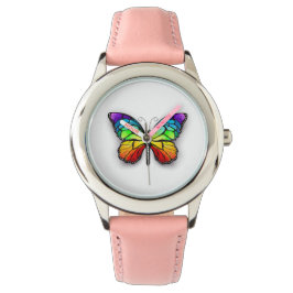 Monarch van regenboogvlinders horloge