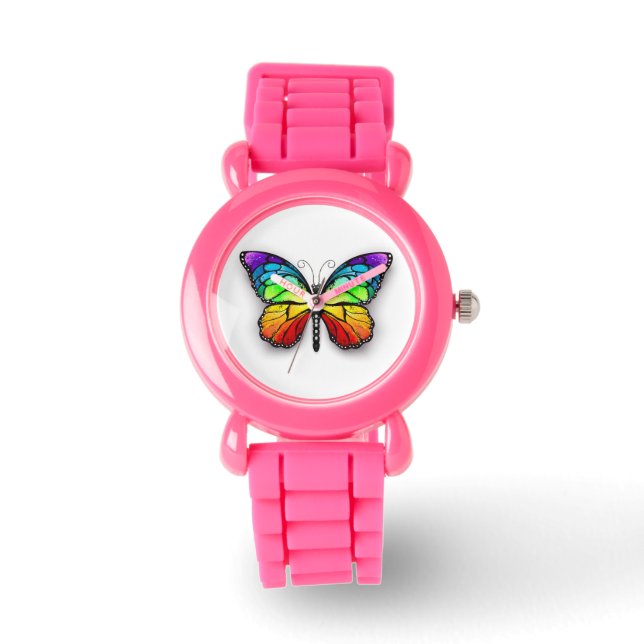 Monarch van regenboogvlinders horloge (Voorkant)