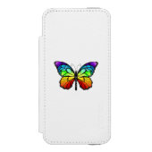 Monarch van regenboogvlinders incipio iPhone portemonnee hoesje (Voorkant Agenda)