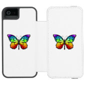 Monarch van regenboogvlinders incipio iPhone portemonnee hoesje (Agenda Open)