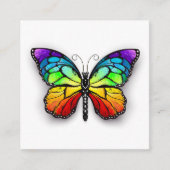 Monarch van regenboogvlinders informatiekaartje (Voorkant)