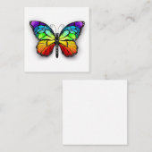 Monarch van regenboogvlinders informatiekaartje (Voorkant / Achterkant)