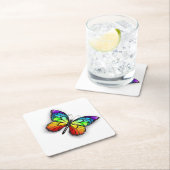 Monarch van regenboogvlinders kartonnen onderzetters (Insitu)