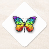 Monarch van regenboogvlinders kartonnen onderzetters (Voorkant)