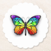 Monarch van regenboogvlinders kartonnen onderzetters (Voorkant)