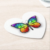Monarch van regenboogvlinders kartonnen onderzetters (Gekanteld)
