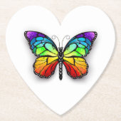 Monarch van regenboogvlinders kartonnen onderzetters (Voorkant)