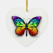 Monarch van regenboogvlinders keramisch ornament (Voorkant)