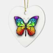 Monarch van regenboogvlinders keramisch ornament (Links)