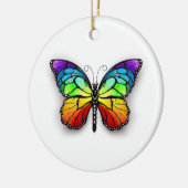 Monarch van regenboogvlinders keramisch ornament (Links)