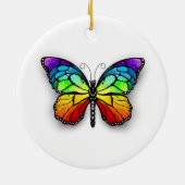 Monarch van regenboogvlinders keramisch ornament (Achterkant)