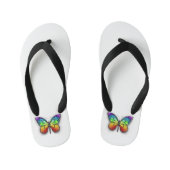Monarch van regenboogvlinders kinder teenslippers (Voetbed)