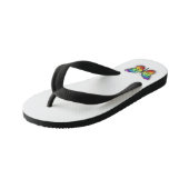 Monarch van regenboogvlinders kinder teenslippers (Schuin)