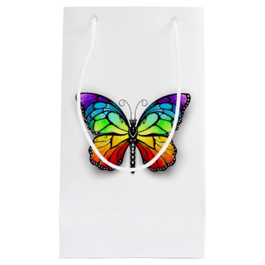 Monarch van regenboogvlinders klein cadeauzakje (Voorkant)