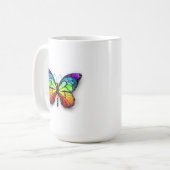Monarch van regenboogvlinders koffiemok (Voorkant links)