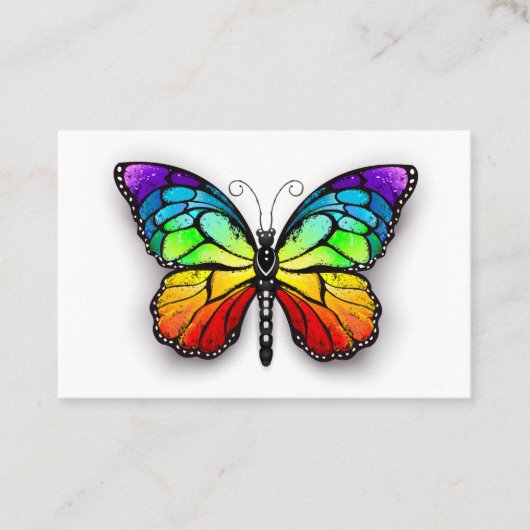 Monarch van regenboogvlinders kortingskaartje (Voorkant)