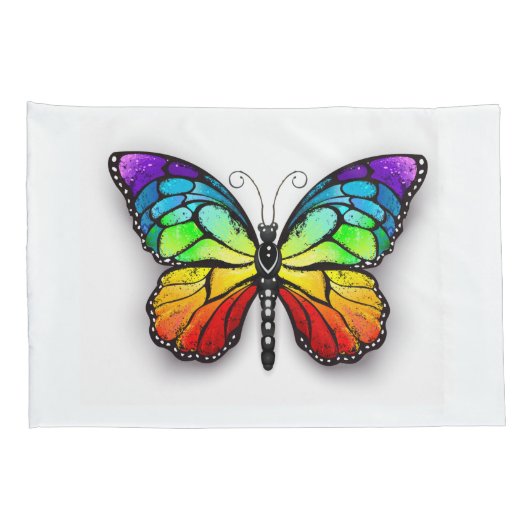 Monarch van regenboogvlinders kussensloop (Achterkant-Rechts)