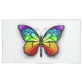 Monarch van regenboogvlinders kussensloop (Voorkant-Links)