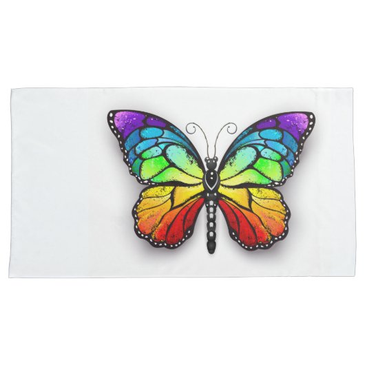 Monarch van regenboogvlinders kussensloop (Voorkant-Rechts)