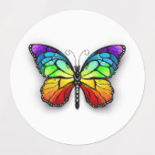 Monarch van regenboogvlinders labels (Design 1)