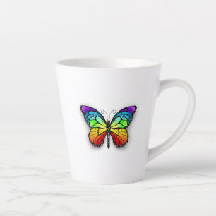 Monarch van regenboogvlinders latte mok