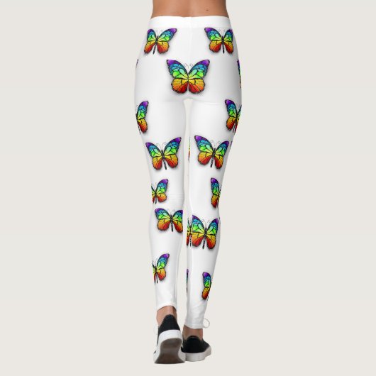 Monarch van regenboogvlinders leggings (Achterkant)