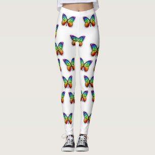 Monarch van regenboogvlinders leggings