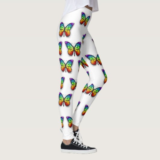 Monarch van regenboogvlinders leggings (Rechts)