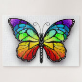 Monarch van regenboogvlinders legpuzzel (Horizontaal)
