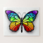 Monarch van regenboogvlinders legpuzzel (Horizontaal)