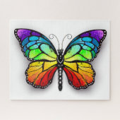 Monarch van regenboogvlinders legpuzzel (Horizontaal)
