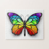 Monarch van regenboogvlinders legpuzzel (Horizontaal)