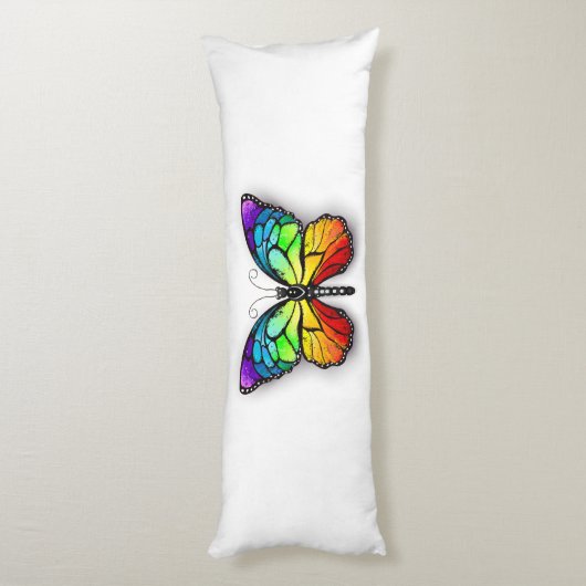 Monarch van regenboogvlinders lichaamskussen (Achterkant (Verticaal))