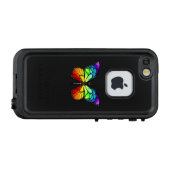 Monarch van regenboogvlinders LifeProof iPhone hoesje (Achterkant (horizontaal))